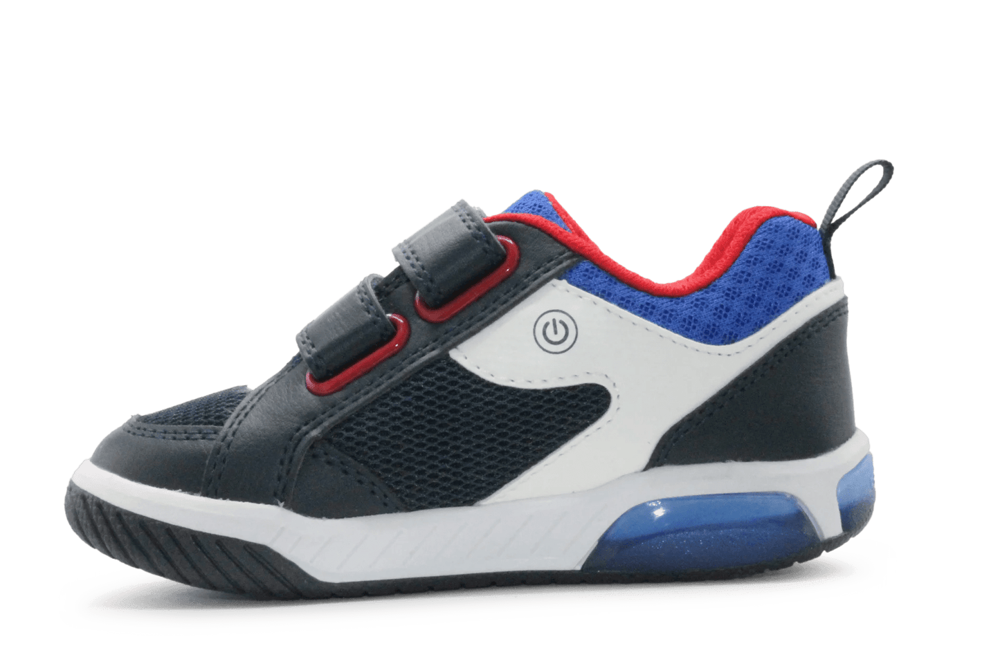 Geox Lichtjes Voetbal Schoenen Jongens - Navy Red - hatshoe