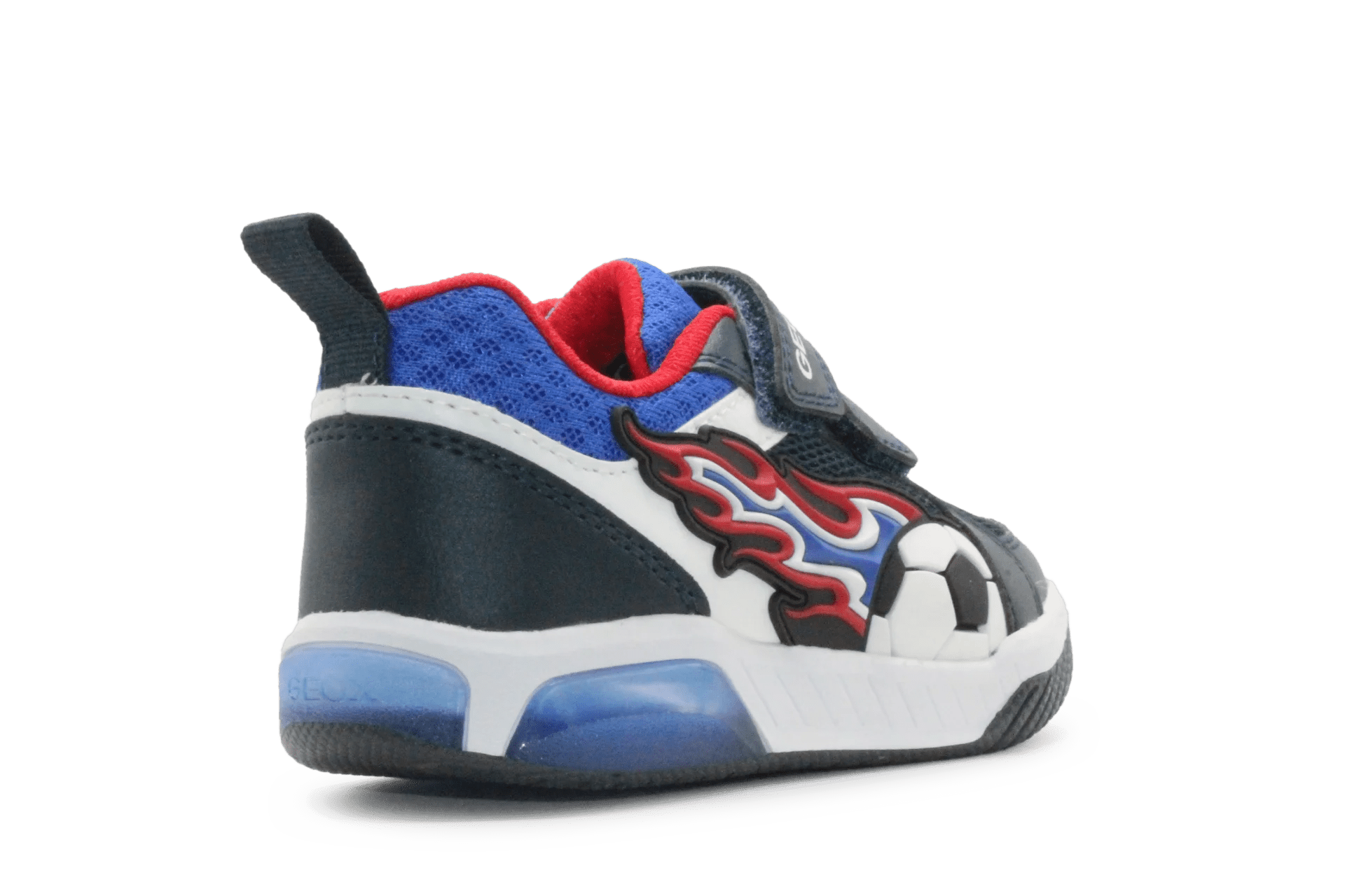 Geox Lichtjes Voetbal Schoenen Jongens - Navy Red - hatshoe