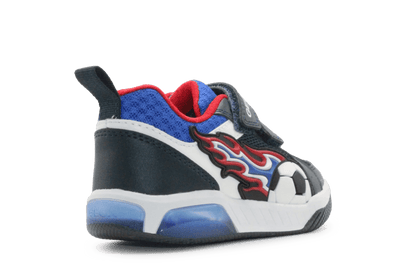 Geox Lichtjes Voetbal Schoenen Jongens - Navy Red - hatshoe