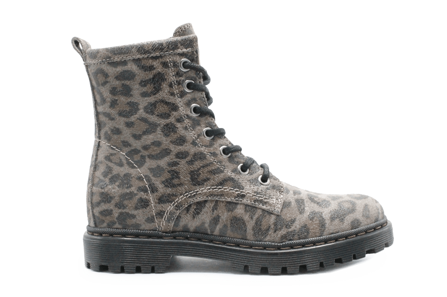 Giga G4465 Meisjes Boots Luipaardprint Leer – Smalle Pasvorm met Rits - hatshoe