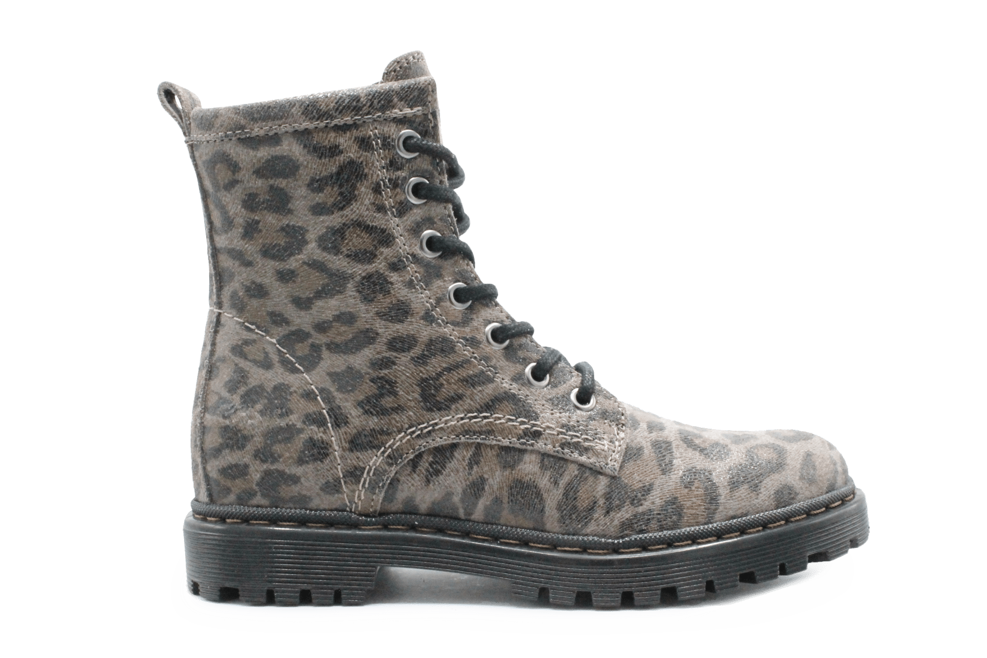 Giga G4465 Meisjes Boots Luipaardprint Leer – Smalle Pasvorm met Rits - hatshoe