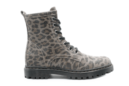 Giga G4465 Meisjes Boots Luipaardprint Leer – Smalle Pasvorm met Rits - hatshoe