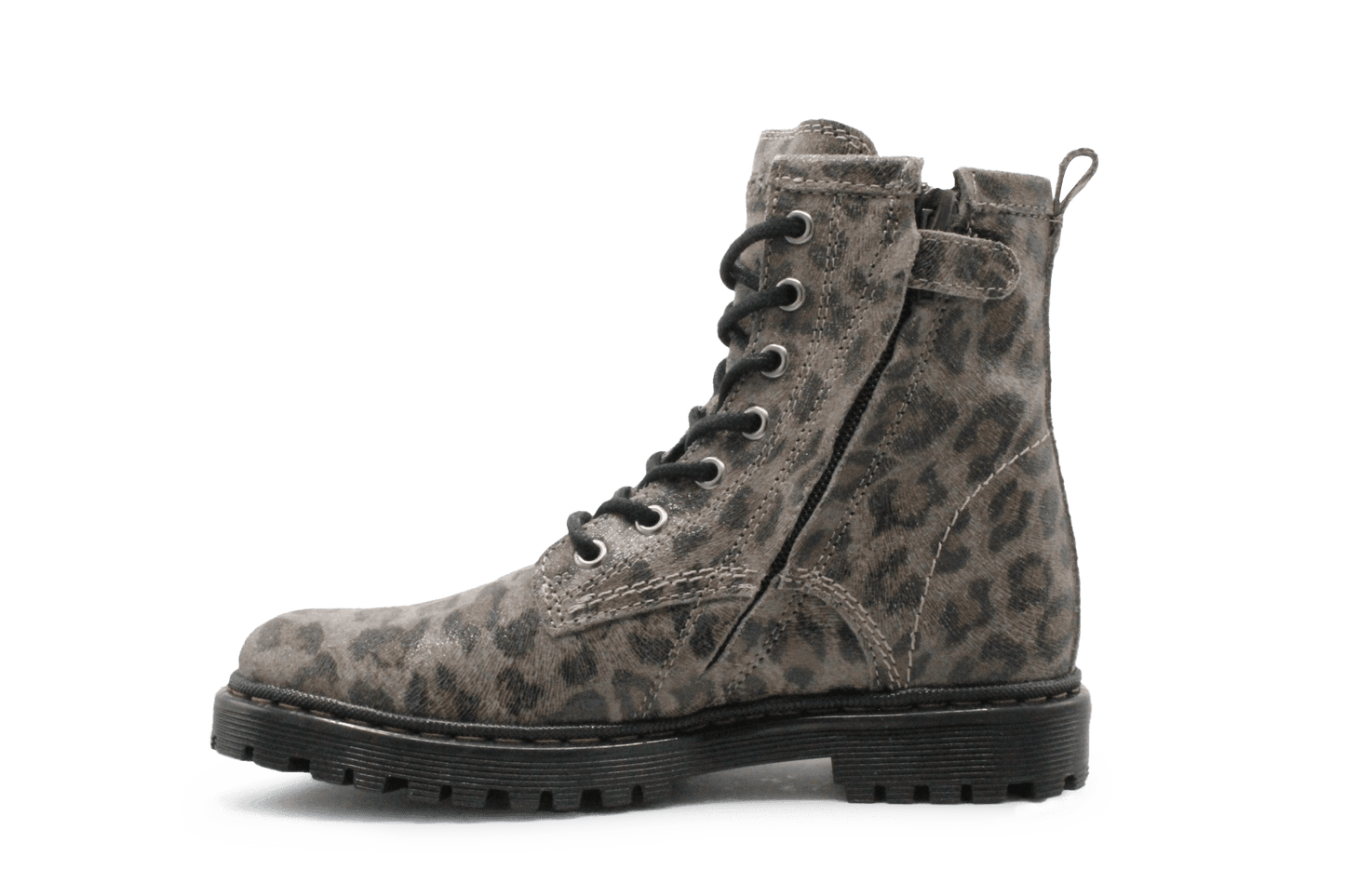 Giga G4465 Meisjes Boots Luipaardprint Leer – Smalle Pasvorm met Rits - hatshoe