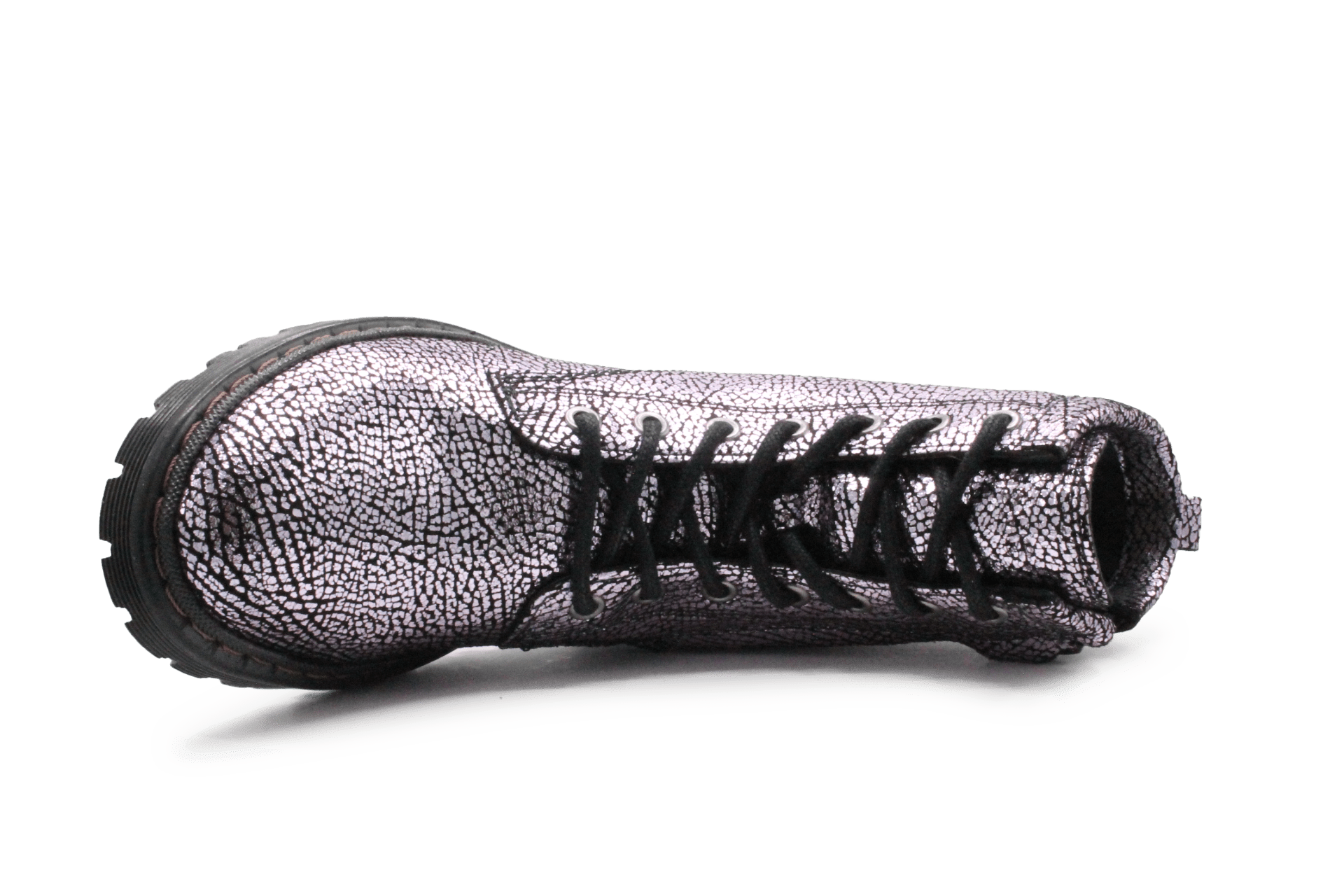 Giga G4465 Meisjes Boots Paars Metallic Leer – Smalle Pasvorm met Rits - hatshoe