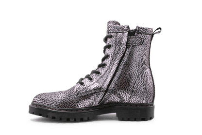 Giga G4465 Meisjes Boots Paars Metallic Leer – Smalle Pasvorm met Rits - hatshoe