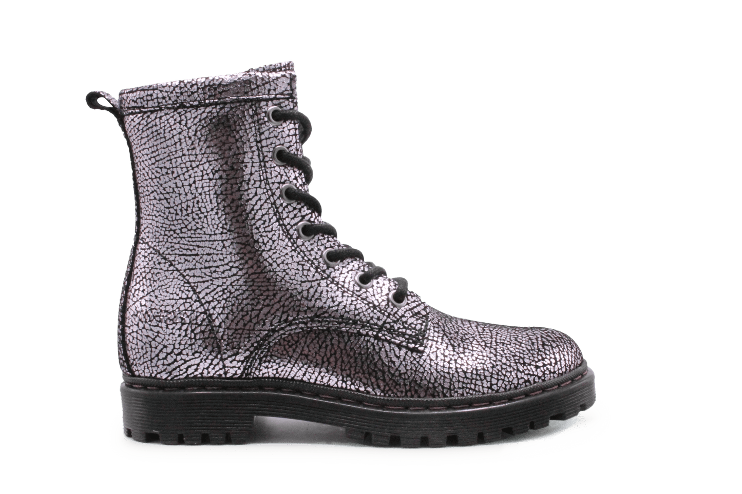 Giga G4465 Meisjes Boots Paars Metallic Leer – Smalle Pasvorm met Rits - hatshoe