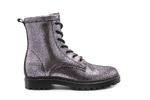 Giga G4465 Meisjes Boots Paars Metallic Leer – Smalle Pasvorm met Rits - hatshoe