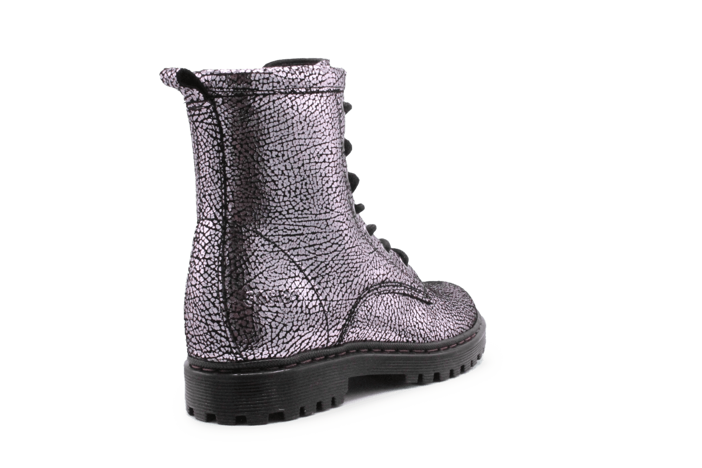Giga G4465 Meisjes Boots Paars Metallic Leer – Smalle Pasvorm met Rits - hatshoe