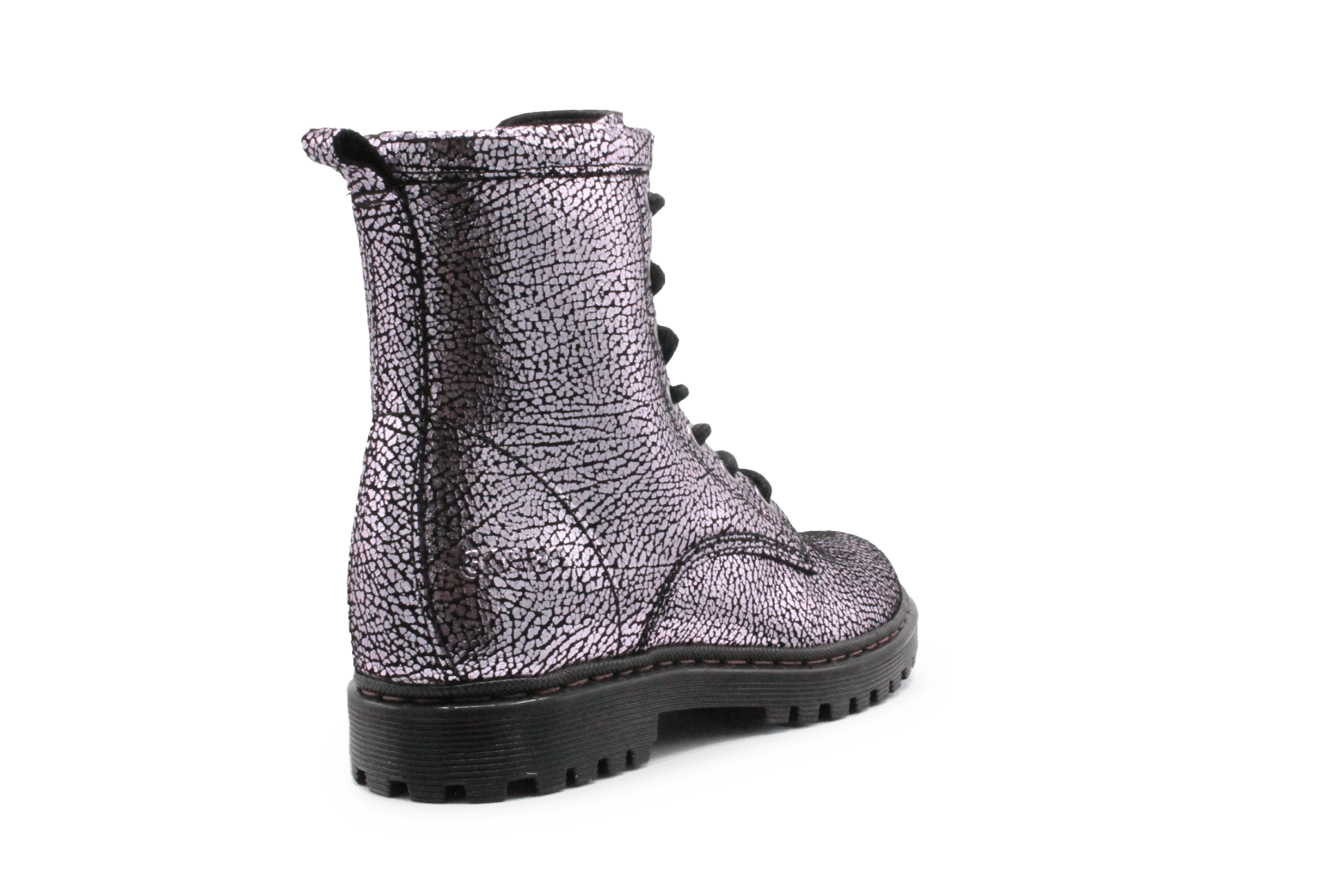 Giga G4465 Meisjes Boots Paars Metallic Leer – Smalle Pasvorm met Rits - hatshoe