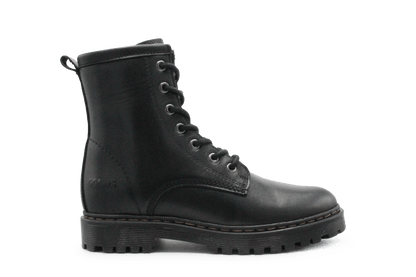 Giga G4465 Meisjes Boots Zwart Leer – Smalle Pasvorm met Rits - hatshoe