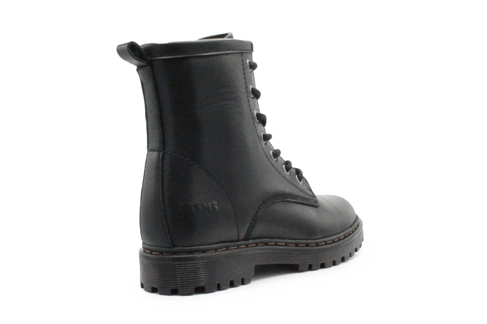 Giga G4465 Meisjes Boots Zwart Leer – Smalle Pasvorm met Rits - hatshoe