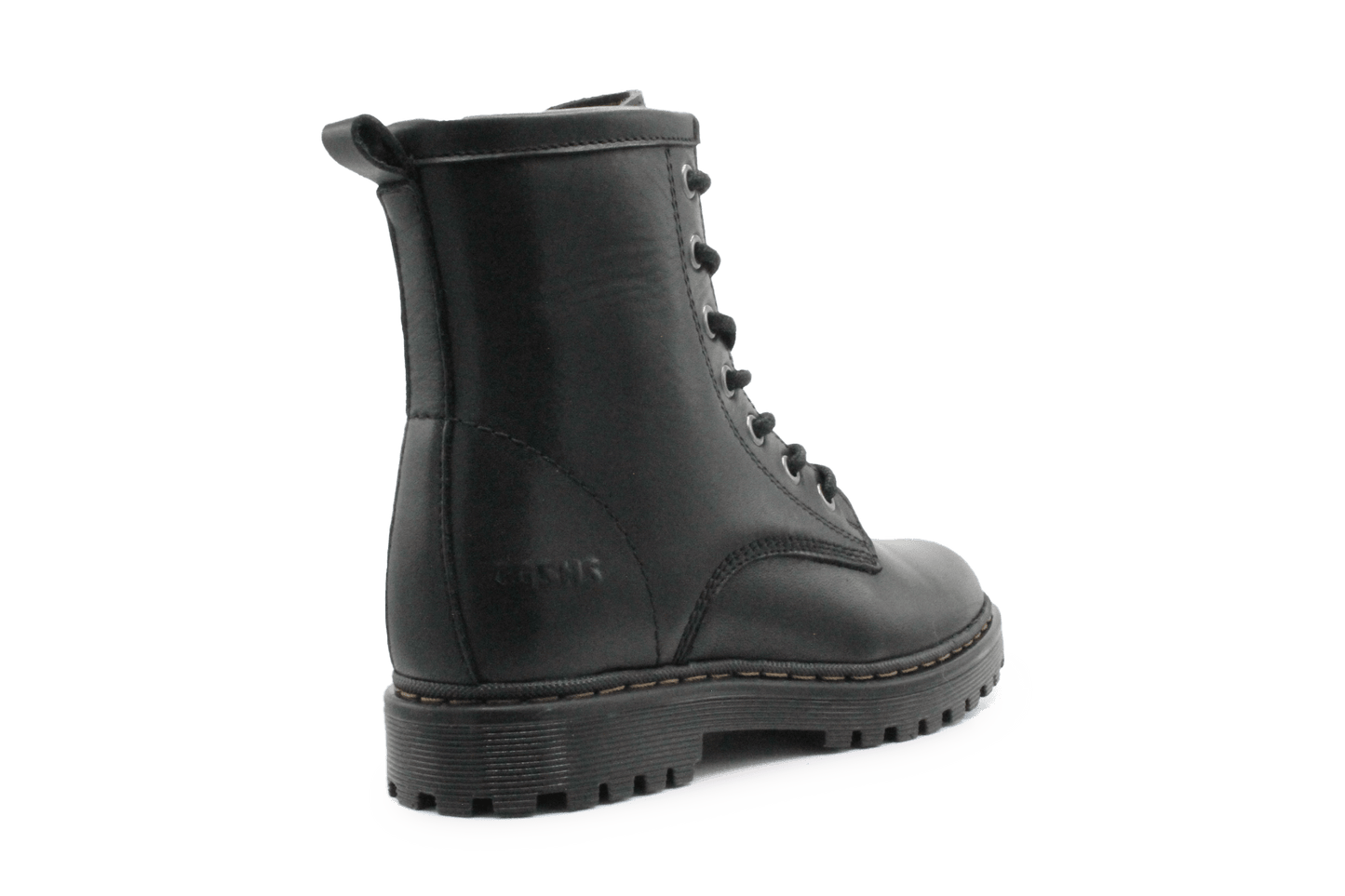 Giga G4465 Meisjes Boots Zwart Leer – Smalle Pasvorm met Rits - hatshoe