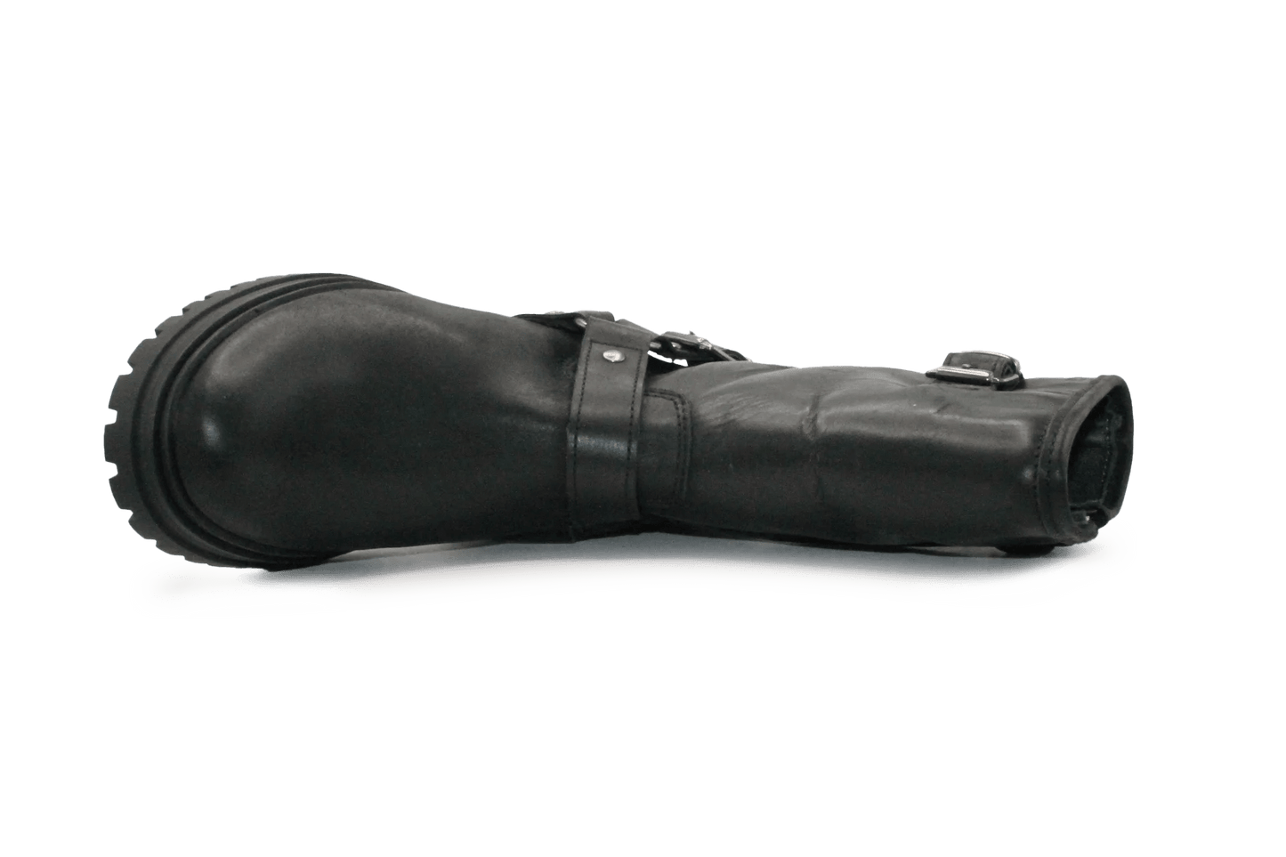 Giga G4481 Meisjes Bikerboots Zwart Leer - Smalle pasvorm - hatshoe