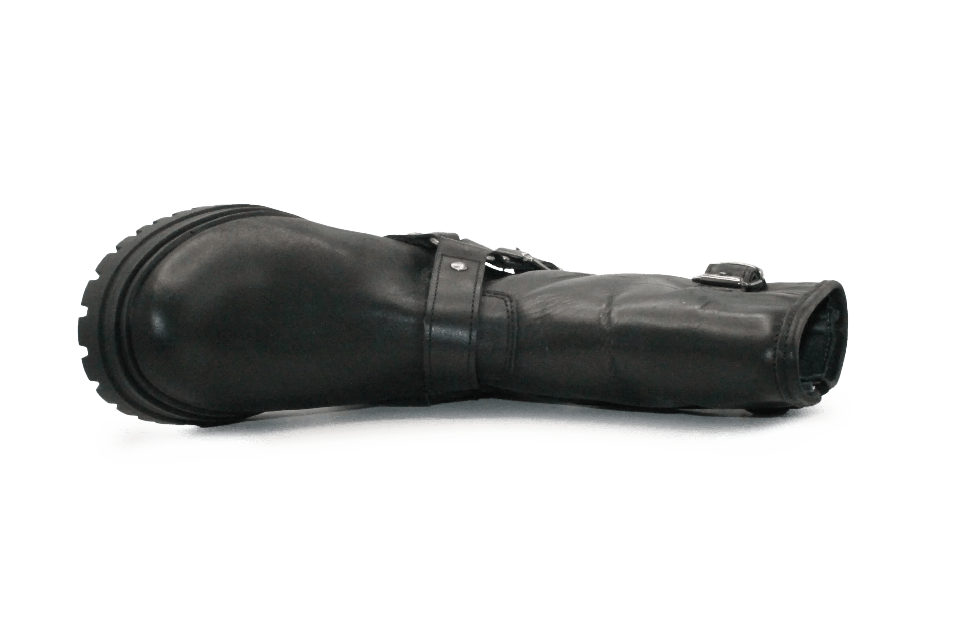 Giga G4481 Meisjes Bikerboots Zwart Leer - Smalle pasvorm - hatshoe