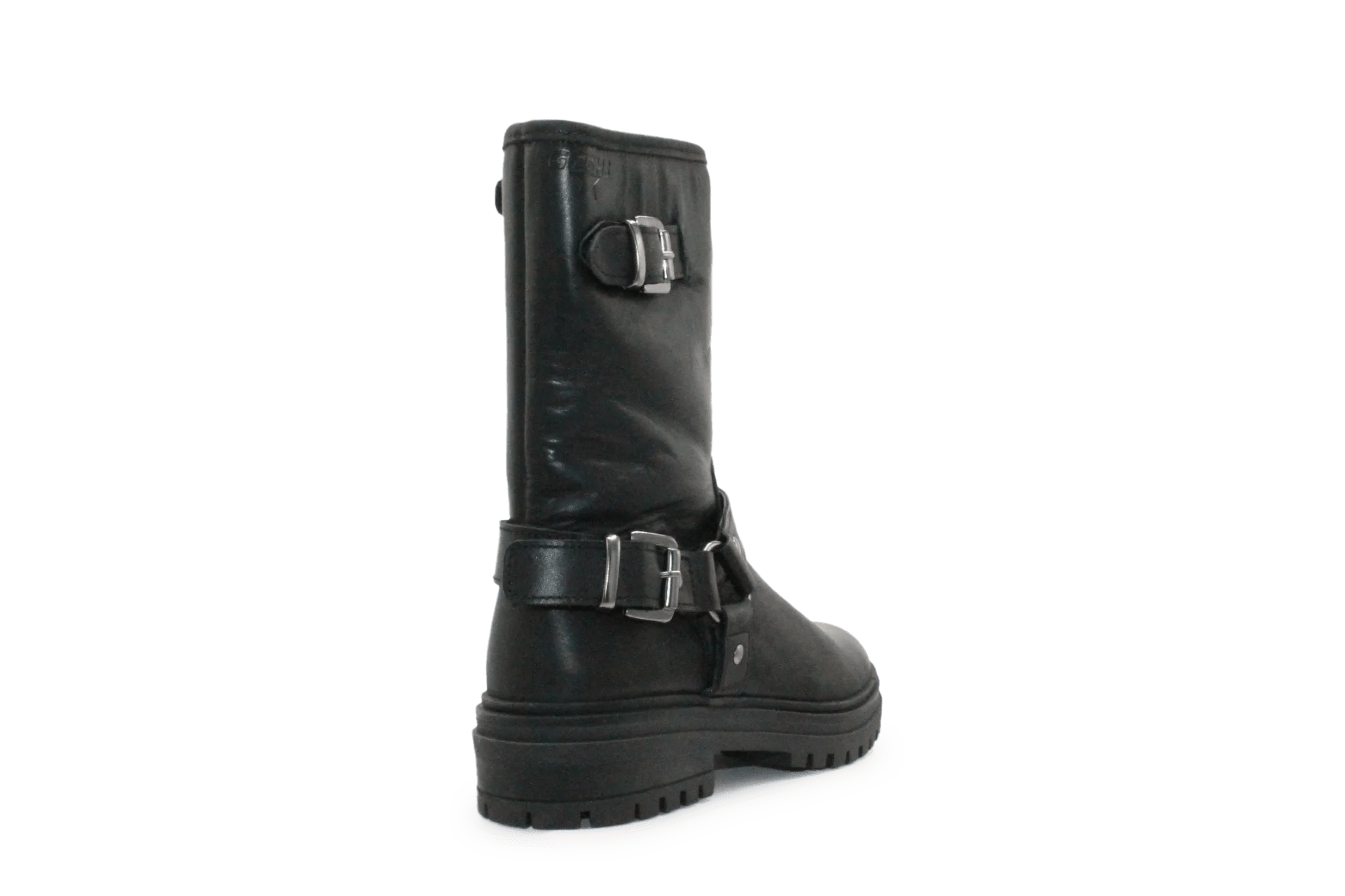 Giga G4481 Meisjes Bikerboots Zwart Leer - Smalle pasvorm - hatshoe