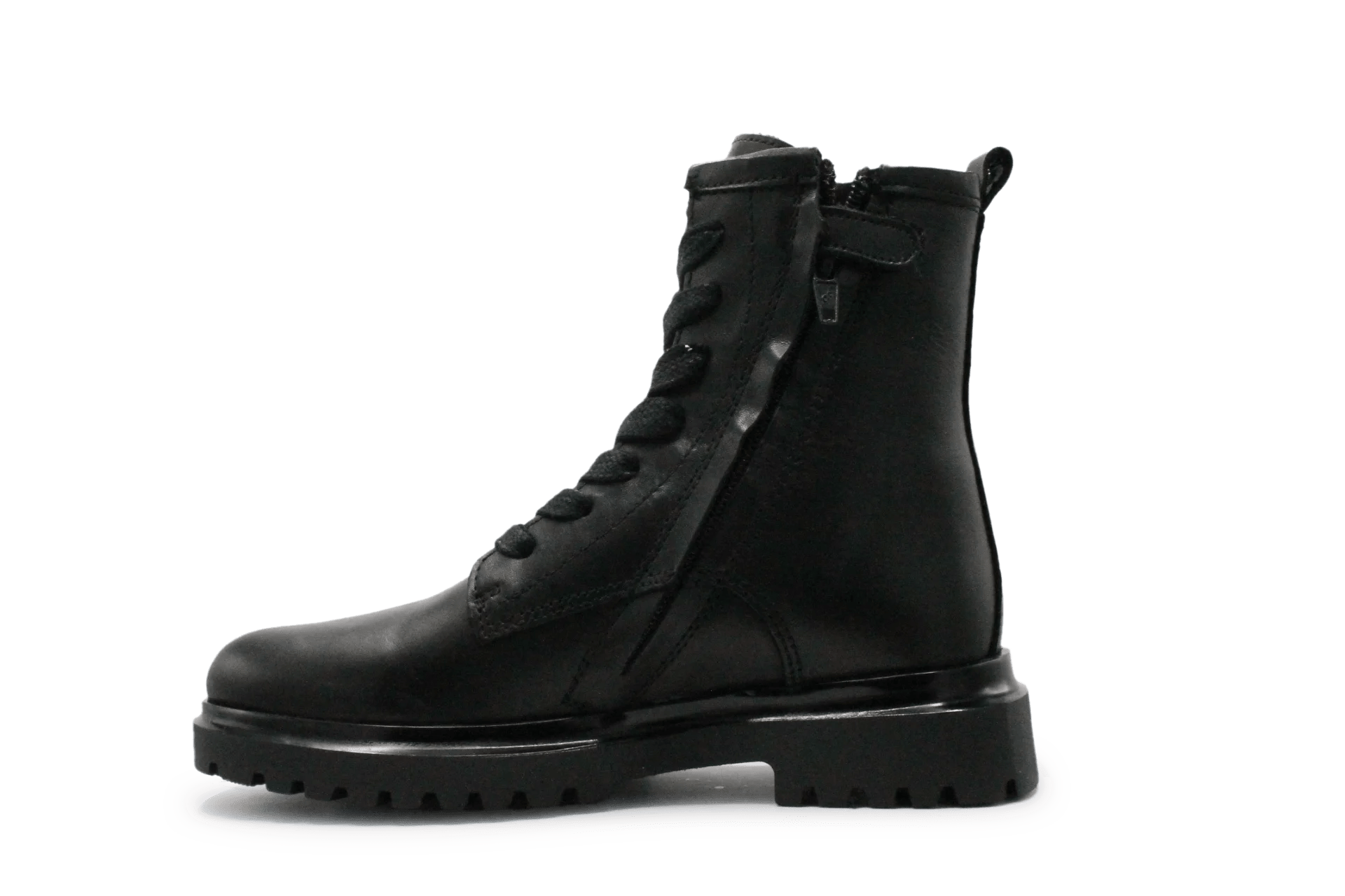 Giga G4486 Meisjes Boots Zwart Leer  – Smalle Pasvorm