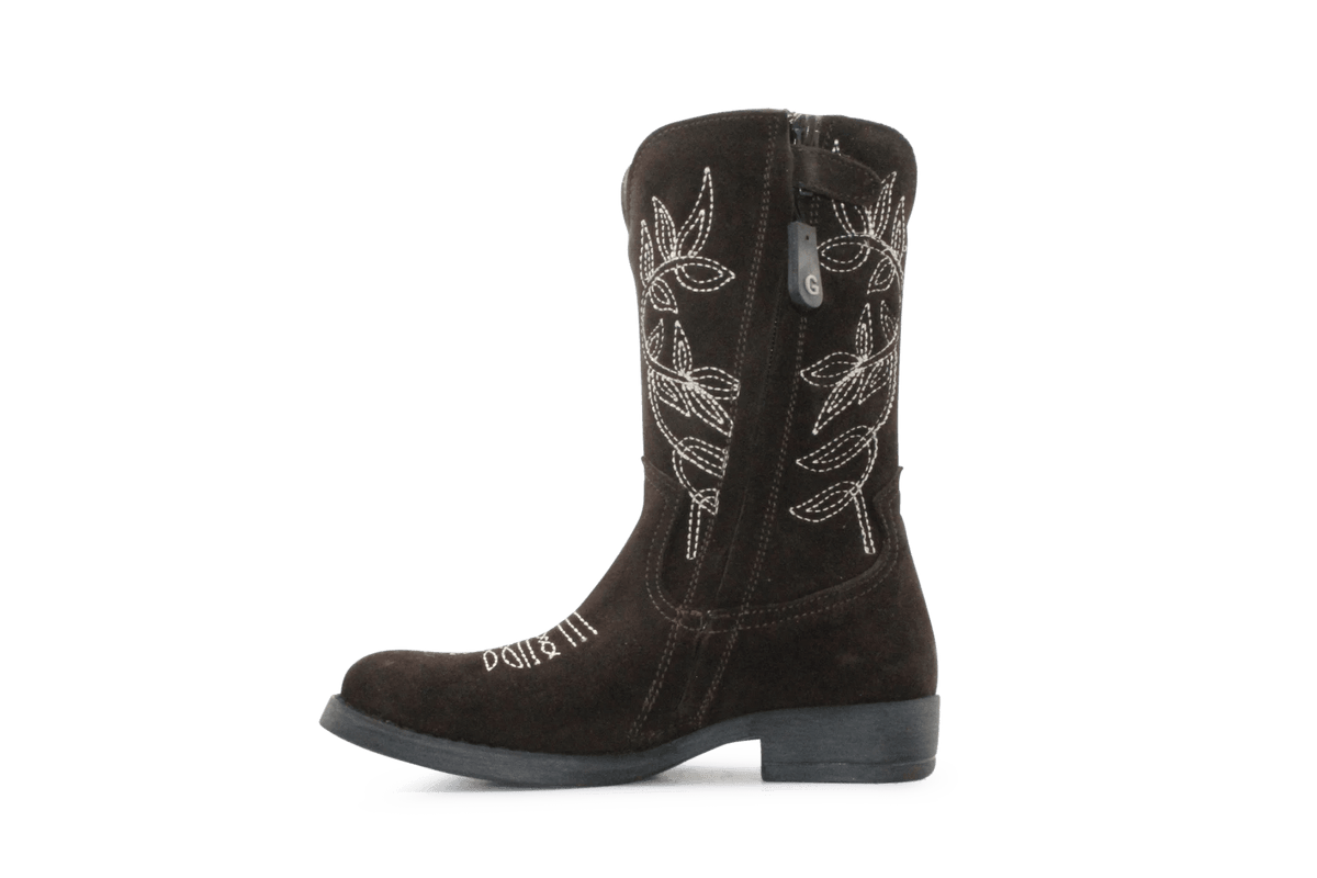 Giga Meisjes Cowboylaars G4615 - Donkerbruin - hatshoe
