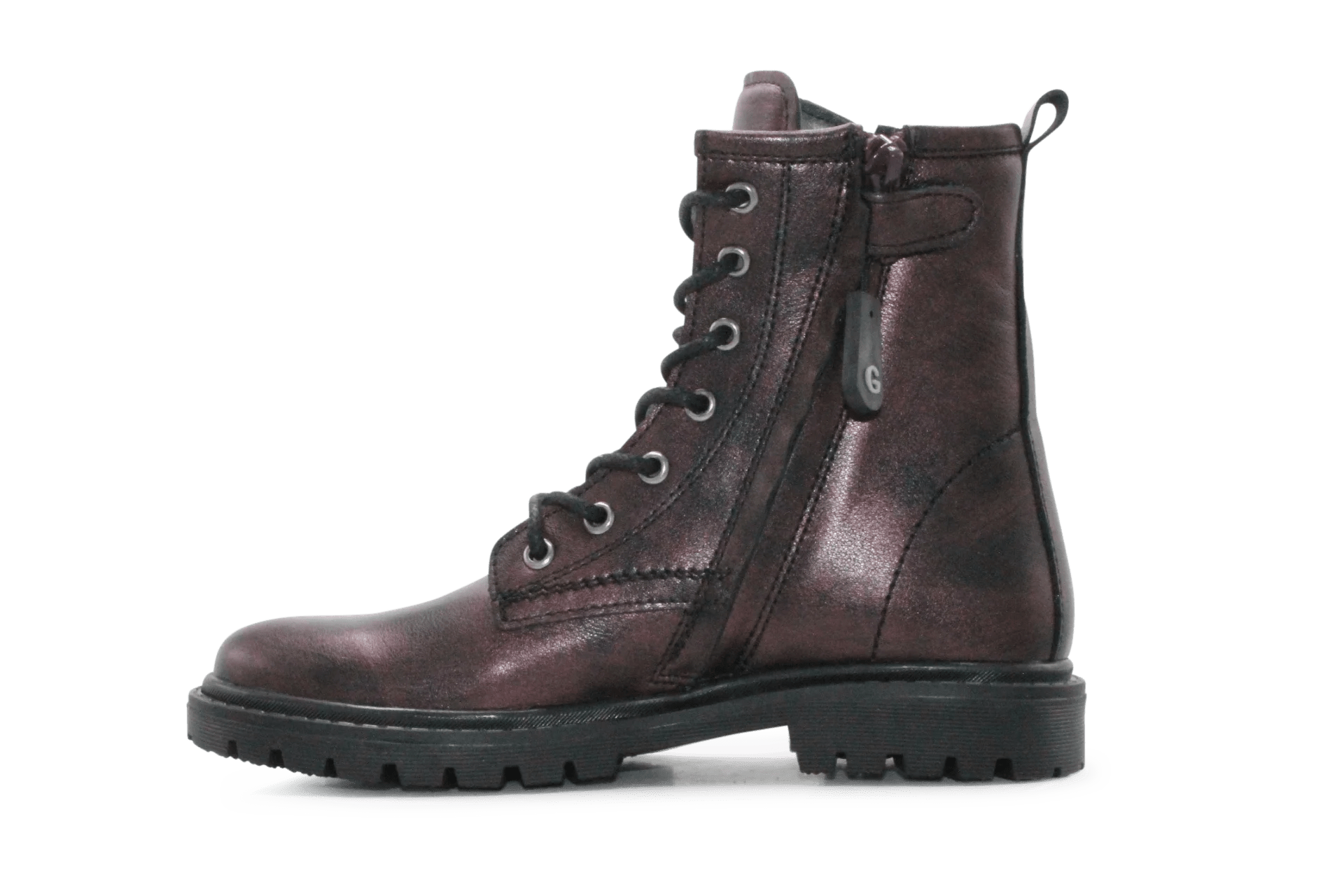 Giga Meisjes Veterboot G4630- Bordeaux