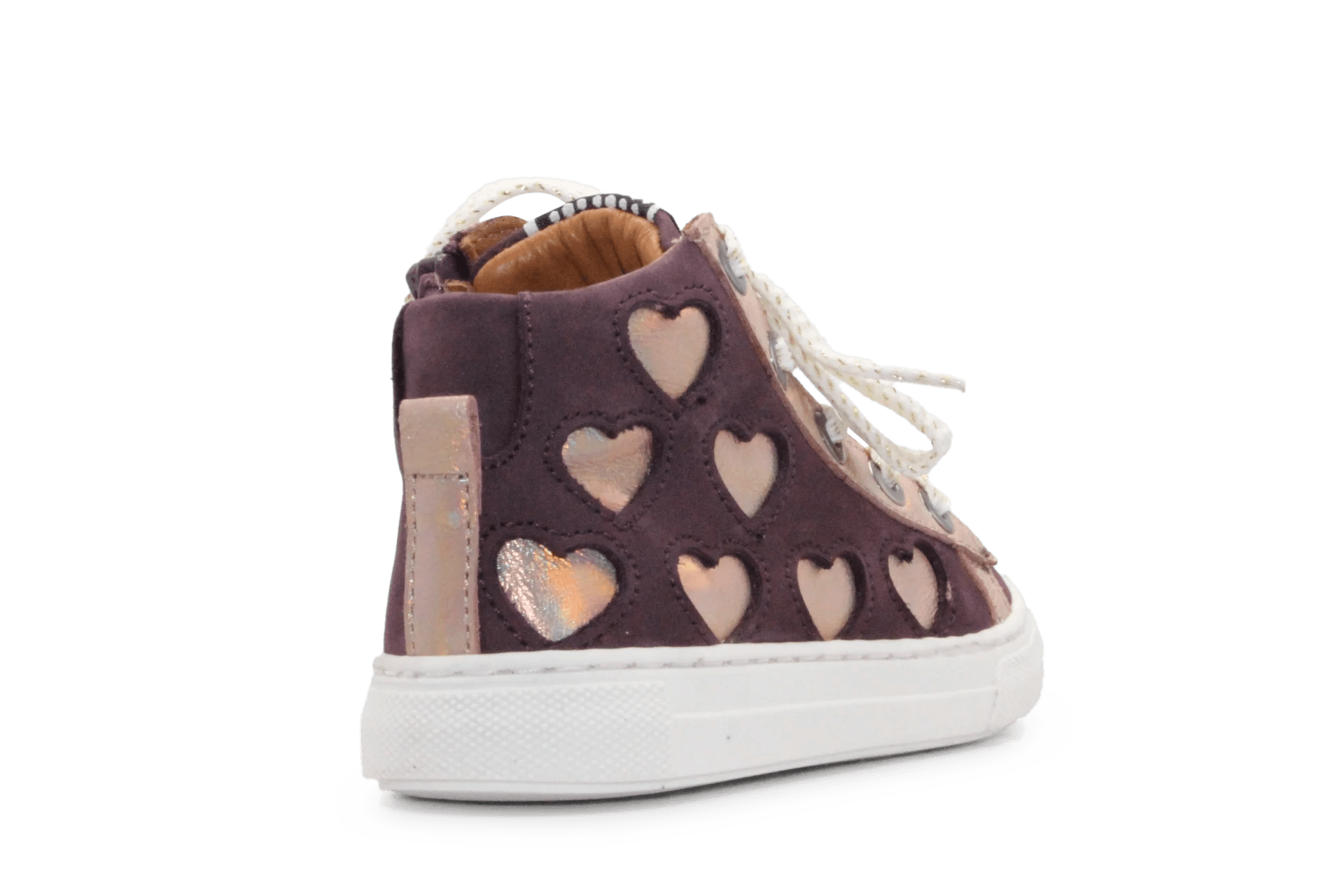 Giga Meisjes Veterschoen G4665- Bordeaux Heart