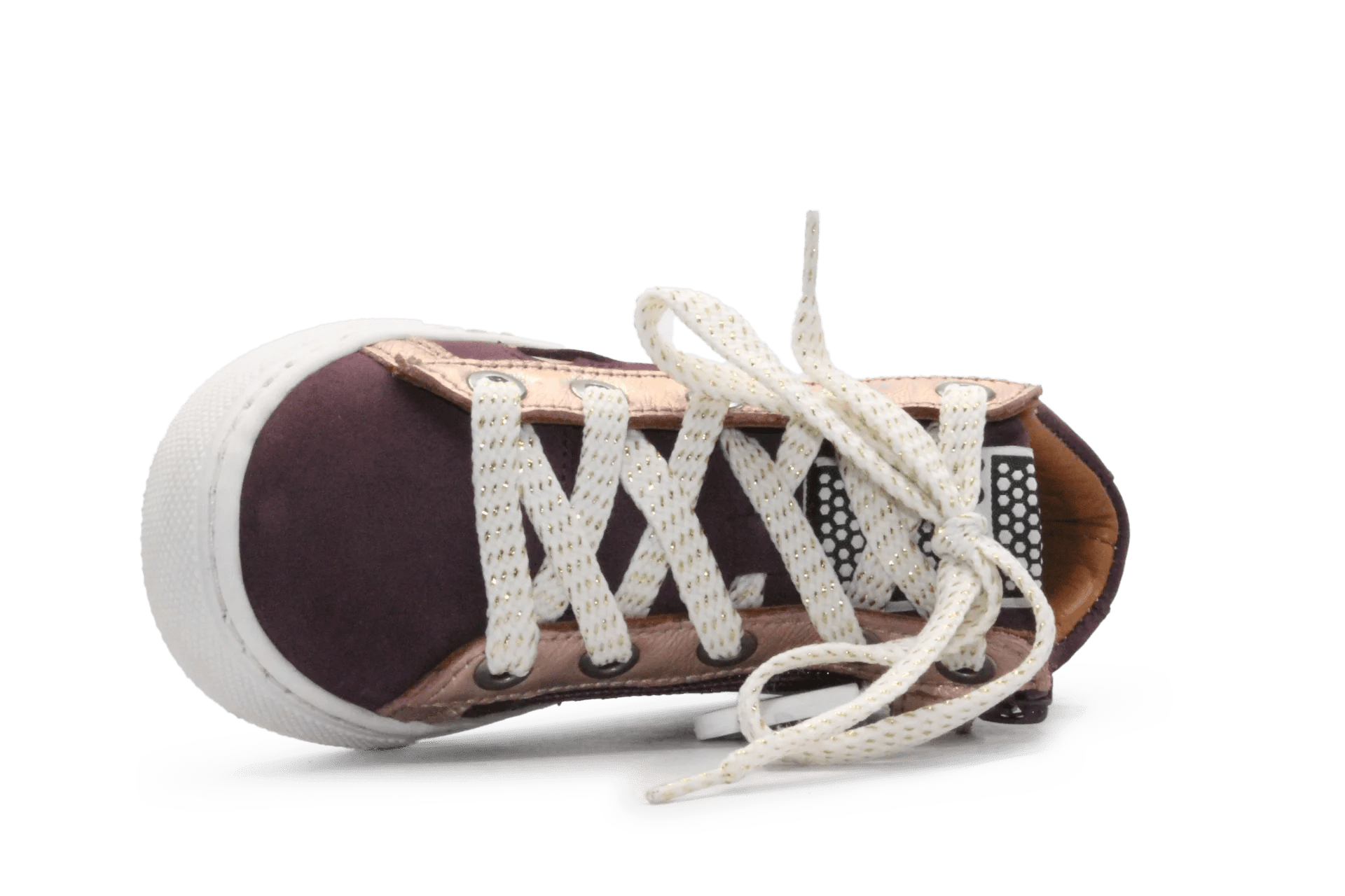 Giga Meisjes Veterschoen G4665- Bordeaux Heart