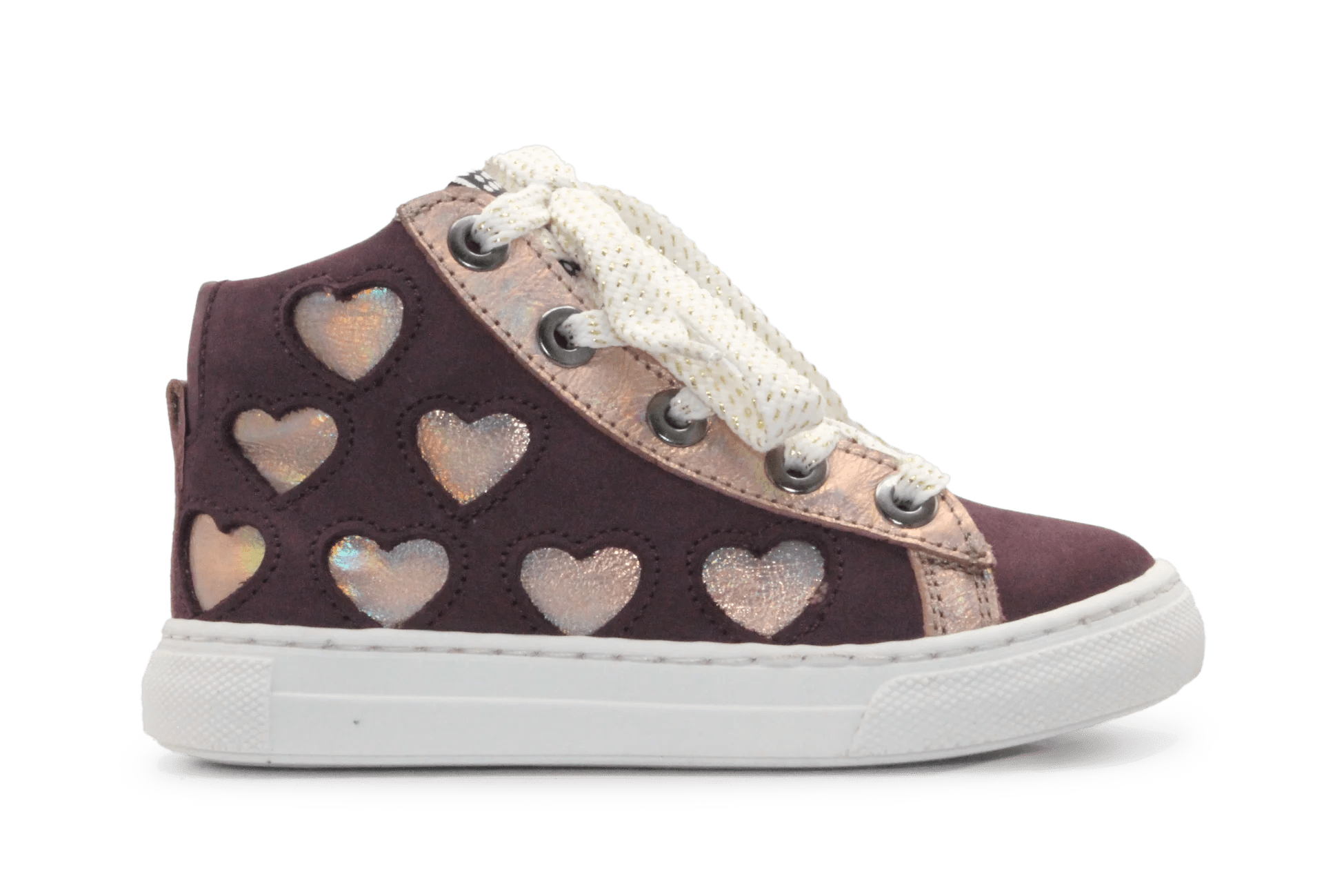 Giga Meisjes Veterschoen G4665- Bordeaux Heart
