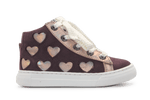 Giga Meisjes Veterschoen G4665- Bordeaux Heart - hatshoe