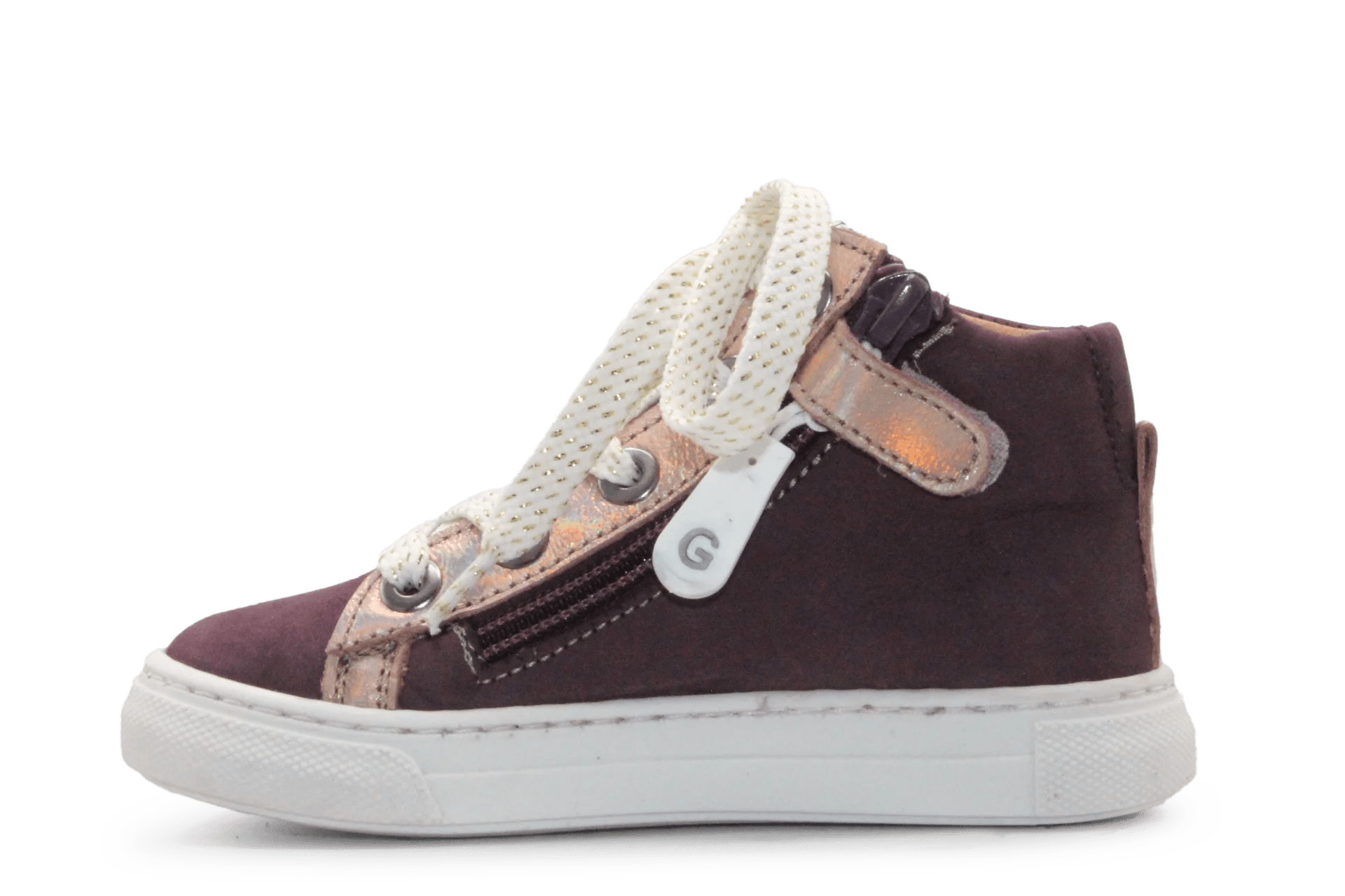 Giga Meisjes Veterschoen G4665- Bordeaux Heart