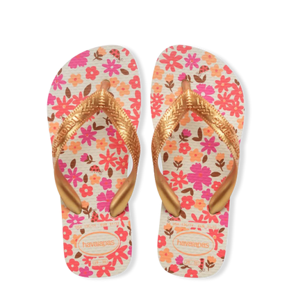 Havaianas Slippers - Flores Beige - hatshoe
