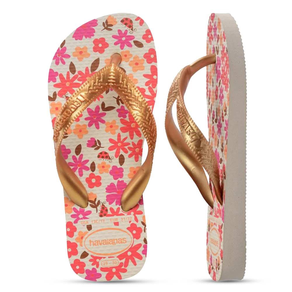 Havaianas Slippers - Flores Beige - hatshoe