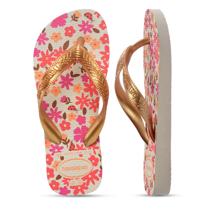 Havaianas Slippers - Flores Beige - hatshoe