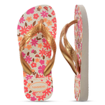 Havaianas Slippers - Flores Beige - hatshoe