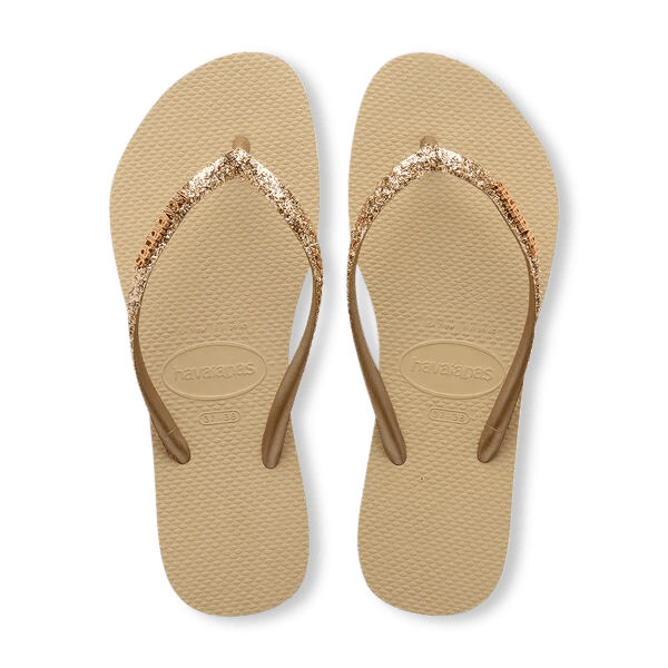 Havaianas Slippers - Slim Glitter Beige - hatshoe