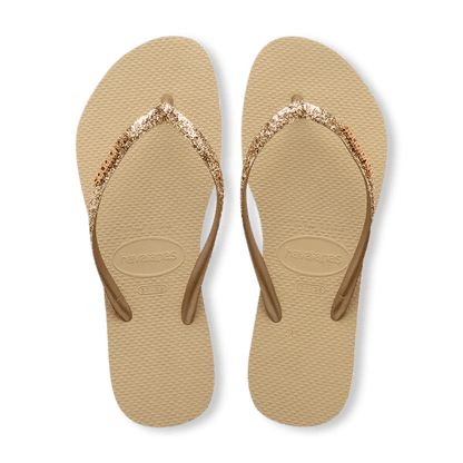 Havaianas Slippers - Slim Glitter Beige - hatshoe