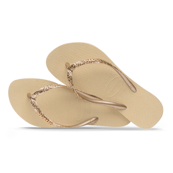 Havaianas Slippers - Slim Glitter Beige - hatshoe