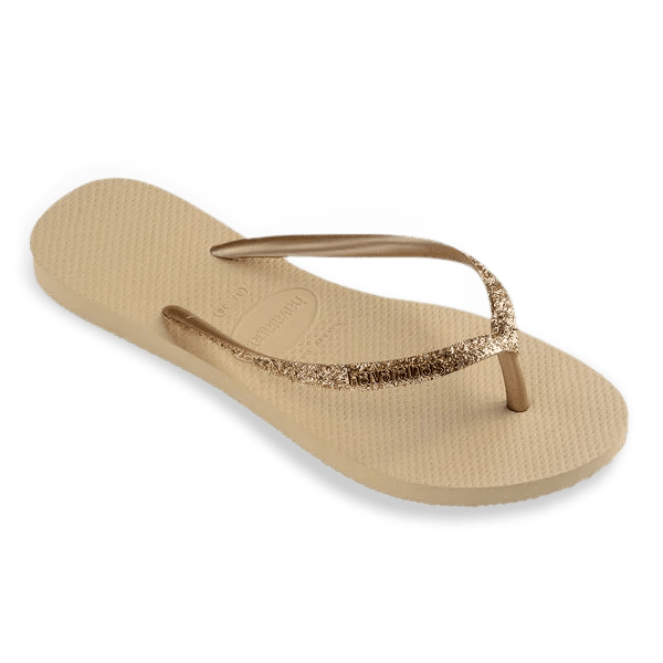 Havaianas Slippers - Slim Glitter Beige - hatshoe