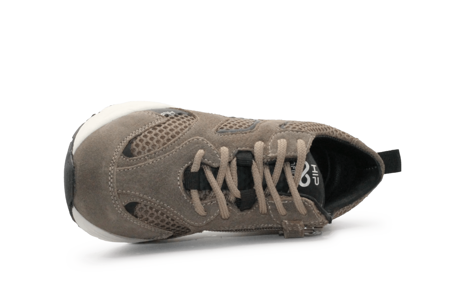 Hip H1145 Jongens Veterschoenen Taupe Suède met Rits