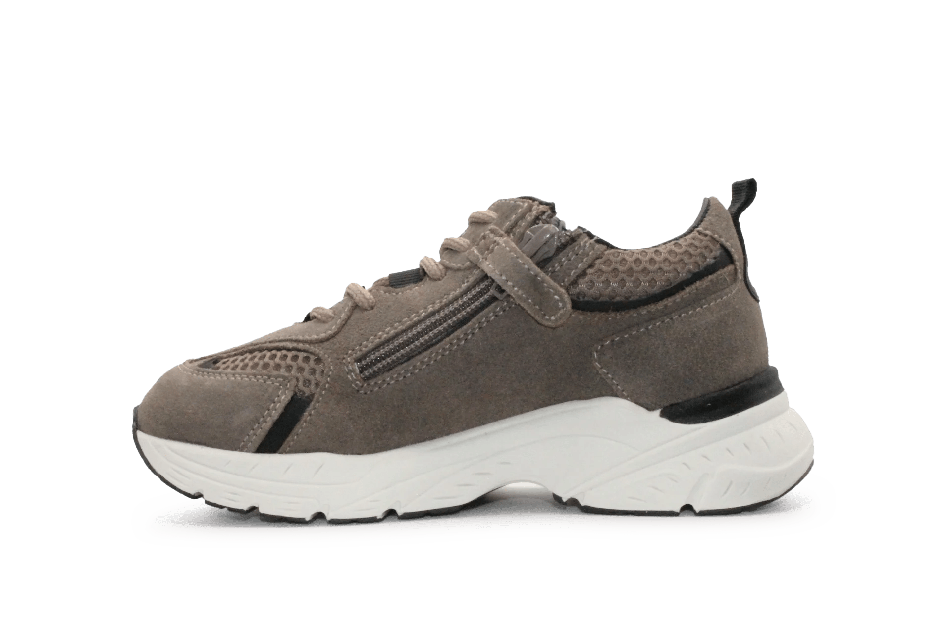 Hip H1145 Jongens Veterschoenen Taupe Suède met Rits