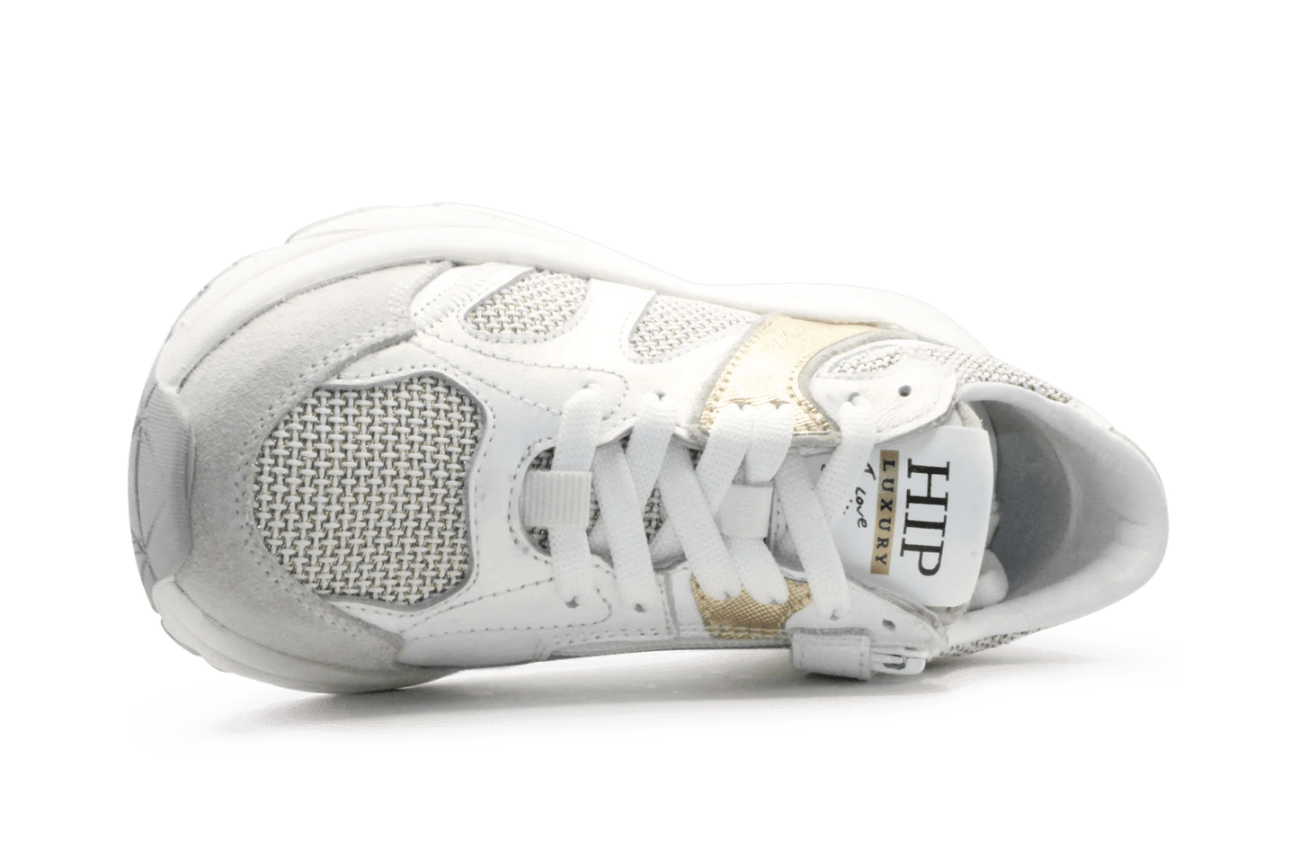 Hip H1660 Meisjes Sneakers - Wit Goud - hatshoe
