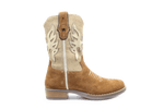 Hip H1700 Meisjes Cowboylaarzen Bruin Suède met Rits - hatshoe