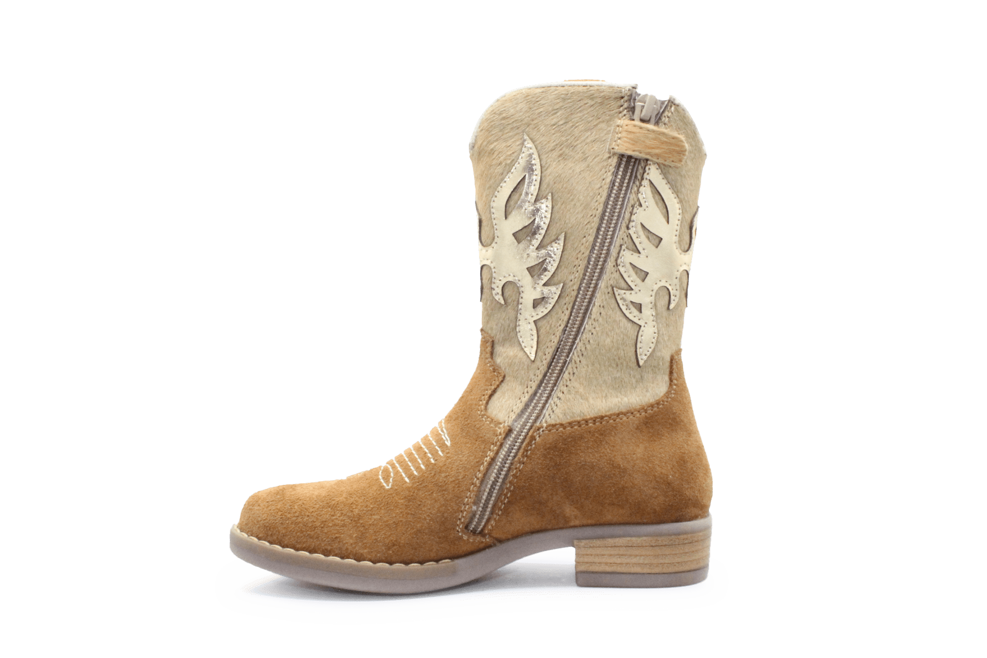 Hip H1700 Meisjes Cowboylaarzen Bruin Suède met Rits - hatshoe
