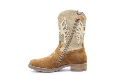 Hip H1700 Meisjes Cowboylaarzen Bruin Suède met Rits - hatshoe