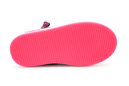 Hip H1765 Meisjes Hoge Sneakers Roze/Paarse Glitter en Suède met Rits - hatshoe