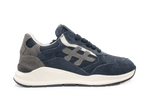 Hip H1929 Jongens Veterschoenen Blauw Suède met Rits - hatshoe