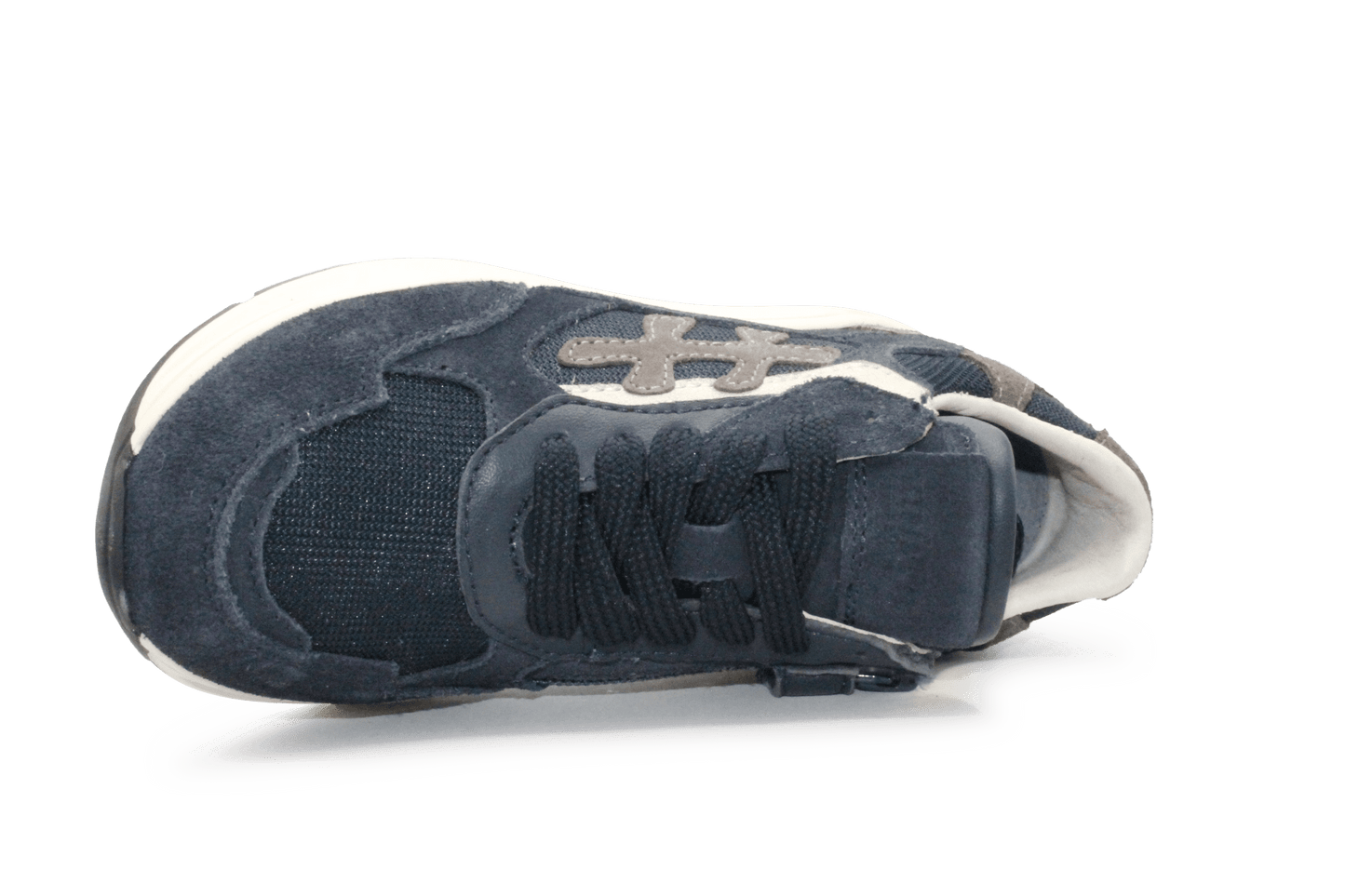 Hip H1929 Jongens Veterschoenen Blauw Suède met Rits - hatshoe