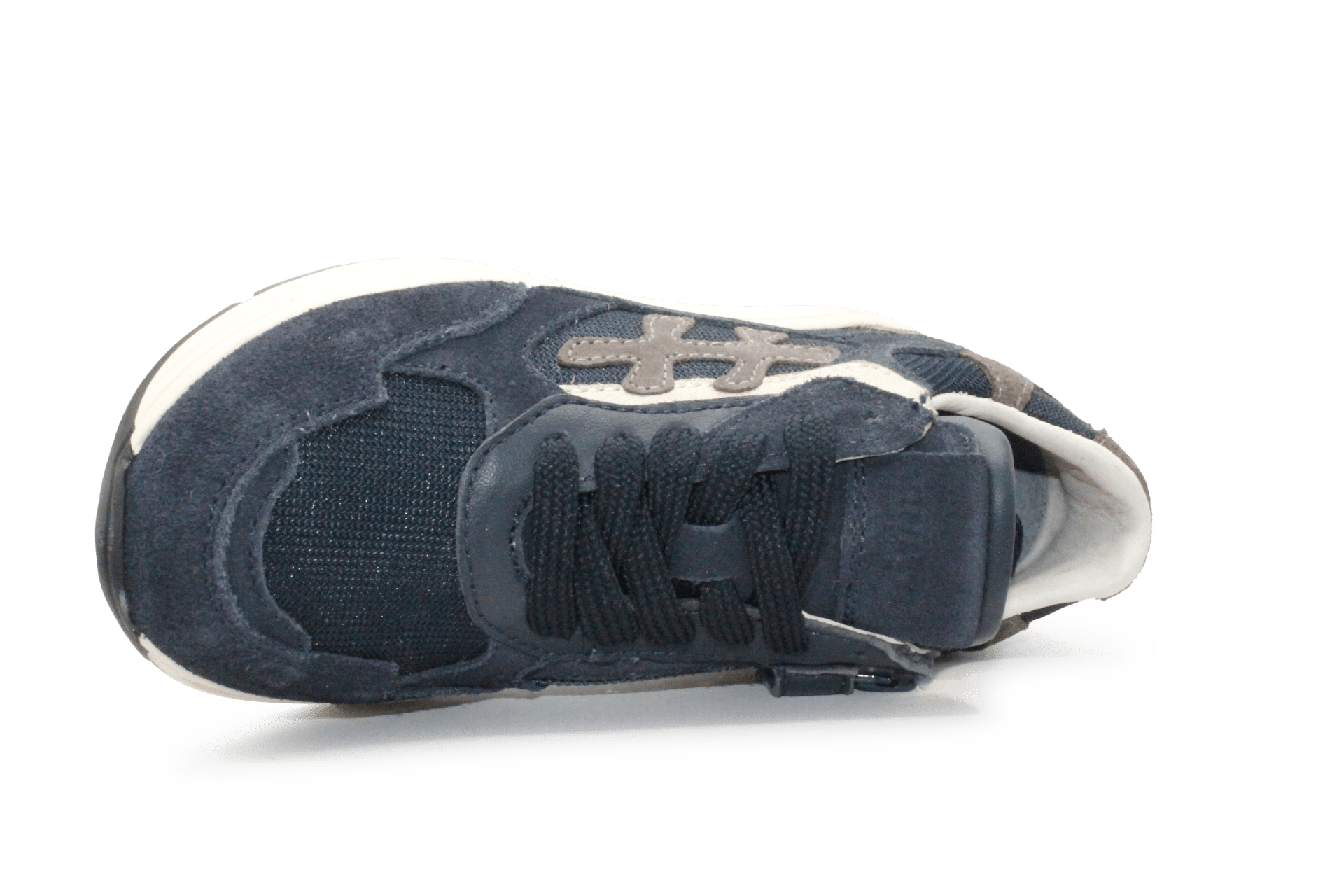 Hip H1929 Jongens Veterschoenen Blauw Suède met Rits - hatshoe
