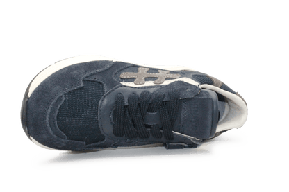 Hip H1929 Jongens Veterschoenen Blauw Suède met Rits - hatshoe