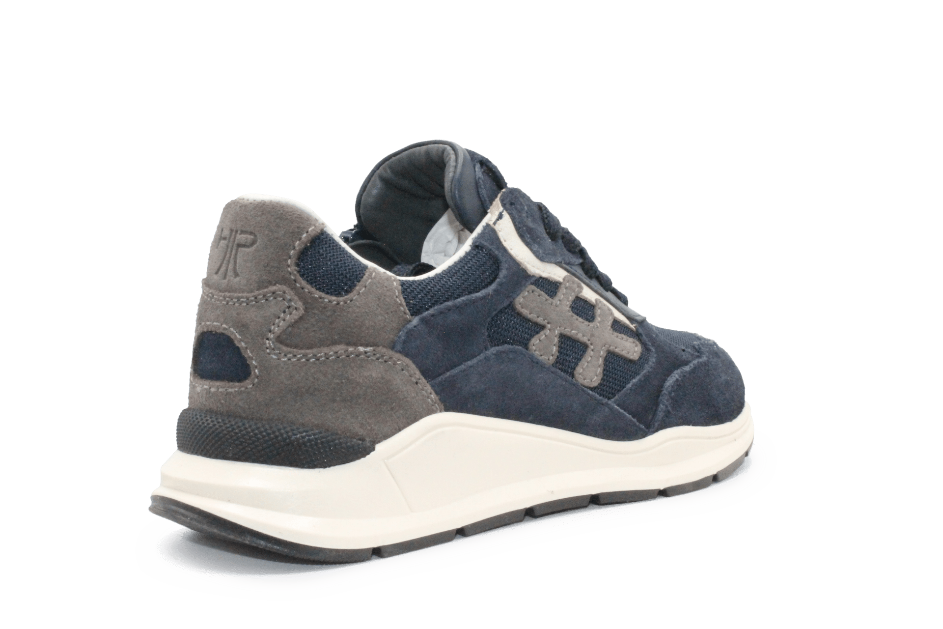 Hip H1929 Jongens Veterschoenen Blauw Suède met Rits - hatshoe