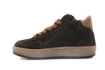 Hip Hoge Sneaker H1102 Bruin Leer & Suède – Veter en Rits - hatshoe