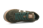 Hip Hoge Sneaker H1102 Groen Leer & Suède – Veter en Rits - hatshoe