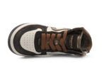 Hip Hoge Sneaker H1301 Dark Brown Leer & Suède – Veter en Rits - hatshoe
